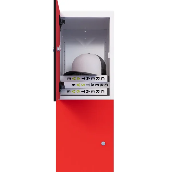 Modularer Metallschrank mit HPL-Beschichtung – Combo, 4 Ebenen