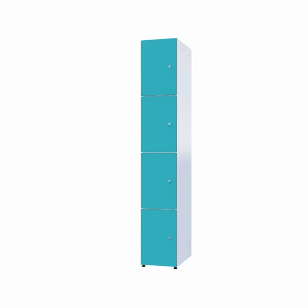 Modularer Metallschrank mit HPL-Beschichtung – Combo, 4 Ebenen