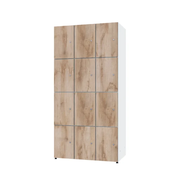 Modularer Metallschrank mit HPL-Beschichtung – Combo, 4 Ebenen