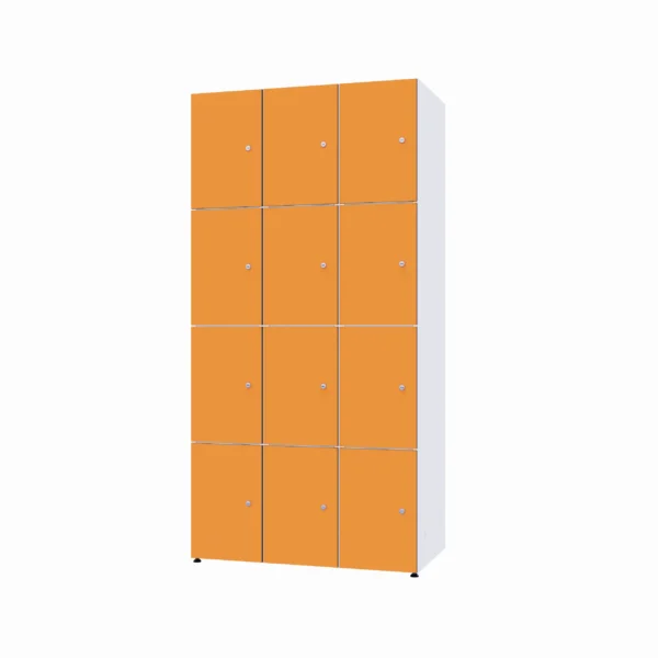 Modularer Metallschrank mit HPL-Beschichtung – Combo, 4 Ebenen