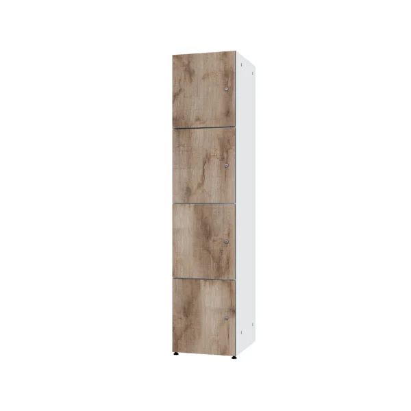 Modularer Metallschrank mit HPL-Beschichtung – Combo, 4 Ebenen