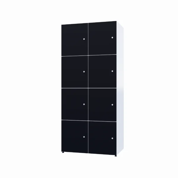 Modularer Metallschrank mit HPL-Beschichtung – Combo, 4 Ebenen