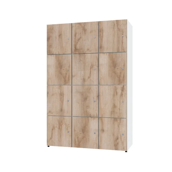Modularer Metallschrank mit HPL-Beschichtung – Combo, 4 Ebenen